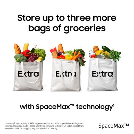 Samsung Series 6 American Fridge Freezer - Black - Annotation - SpaceMax