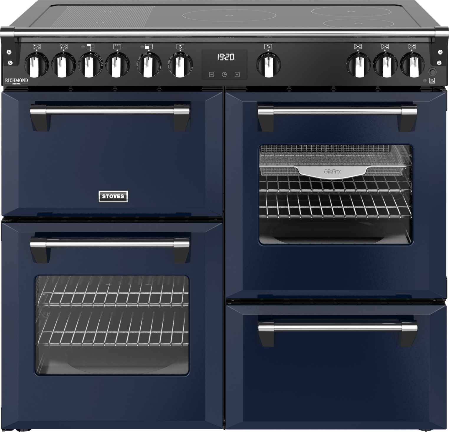Stoves - Range Cooker - 100cm - Midnight Blue - Induction Hob - 4 Ovens
