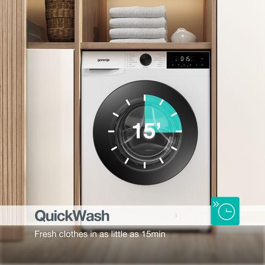 Gorenje G200 Series WG2P114A22/UK 11kg Washing Machine with 1400 rpm - White - Annotation - QuickWash