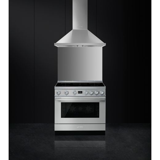Smeg Portofino 90cm Electric Range Cooker with Induction Hob - Stainless Steel