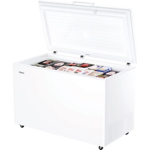 Haier Chest Freezer - White - Door open