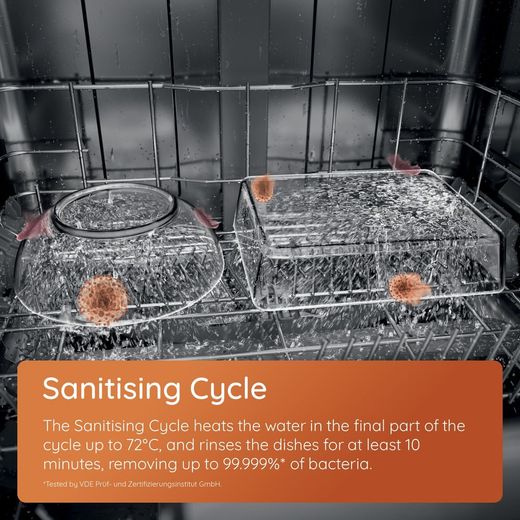Hotpoint Standard Dishwasher - Black - annotation - sanitise cycle