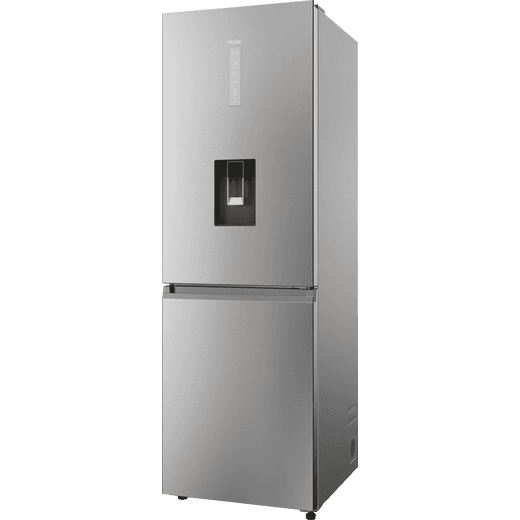 Haier Total No Frost Fridge Freezer - Platinum Inox - Left perspective shot