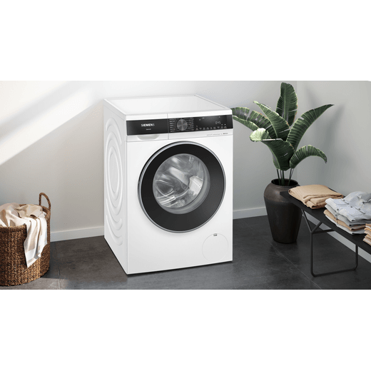 Siemens IQ500 WG46G2Z4GB 9kg Washing Machine with 1600 rpm - White - Washing machine in laundry room