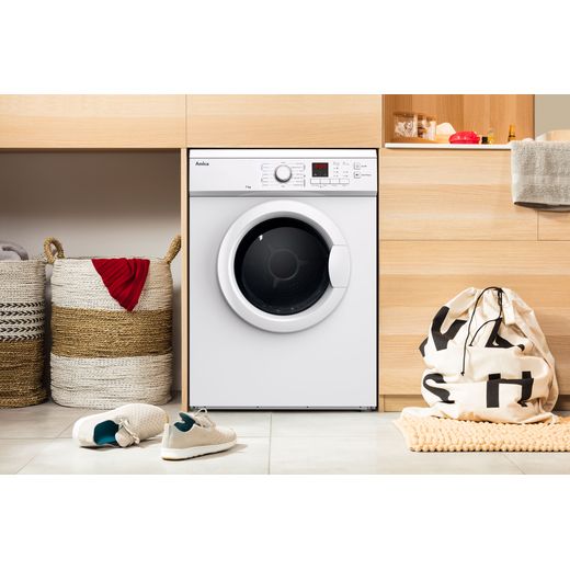 Amica 7Kg Vented Tumble Dryer - White - Tumble dryer in laundry room