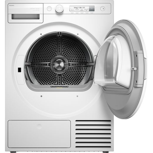 ASKO T108HW.UK Wifi Connected 8Kg Heat Pump Tumble Dryer - White - Door open