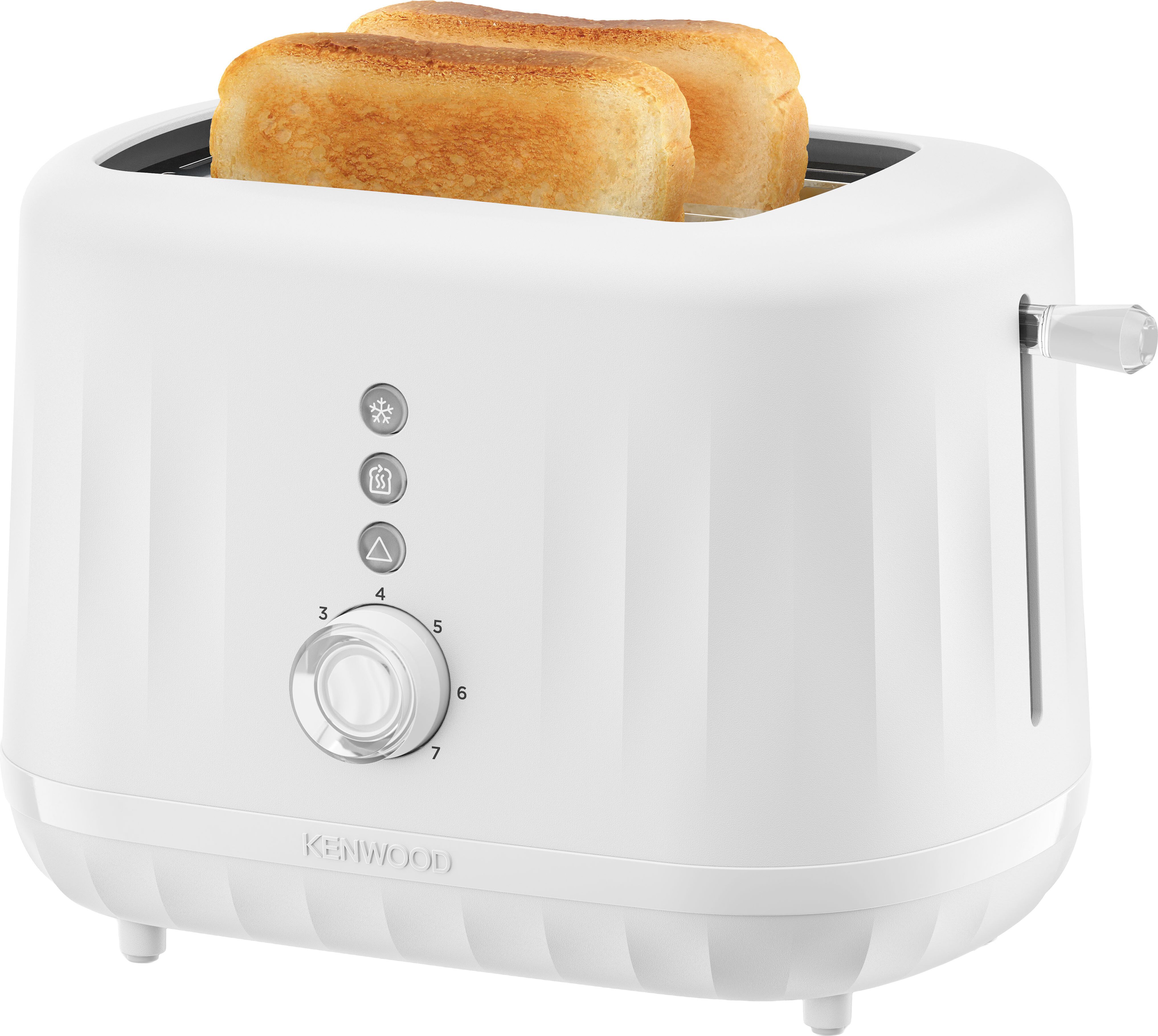 Kenwood Ripple 2 Slice Toaster - White - Defrost Function - Reheat Function