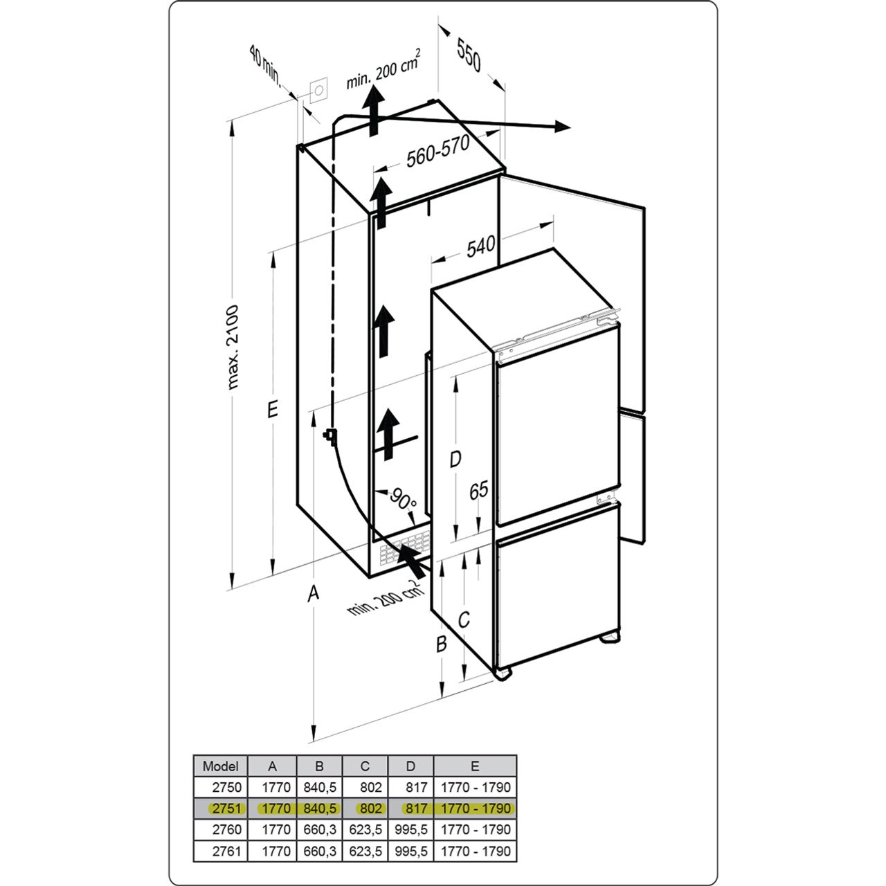 Stoves INT50FF Integrated 50/50 Frost Free Fridge Freezer with Sliding Door Fixing Kit Review