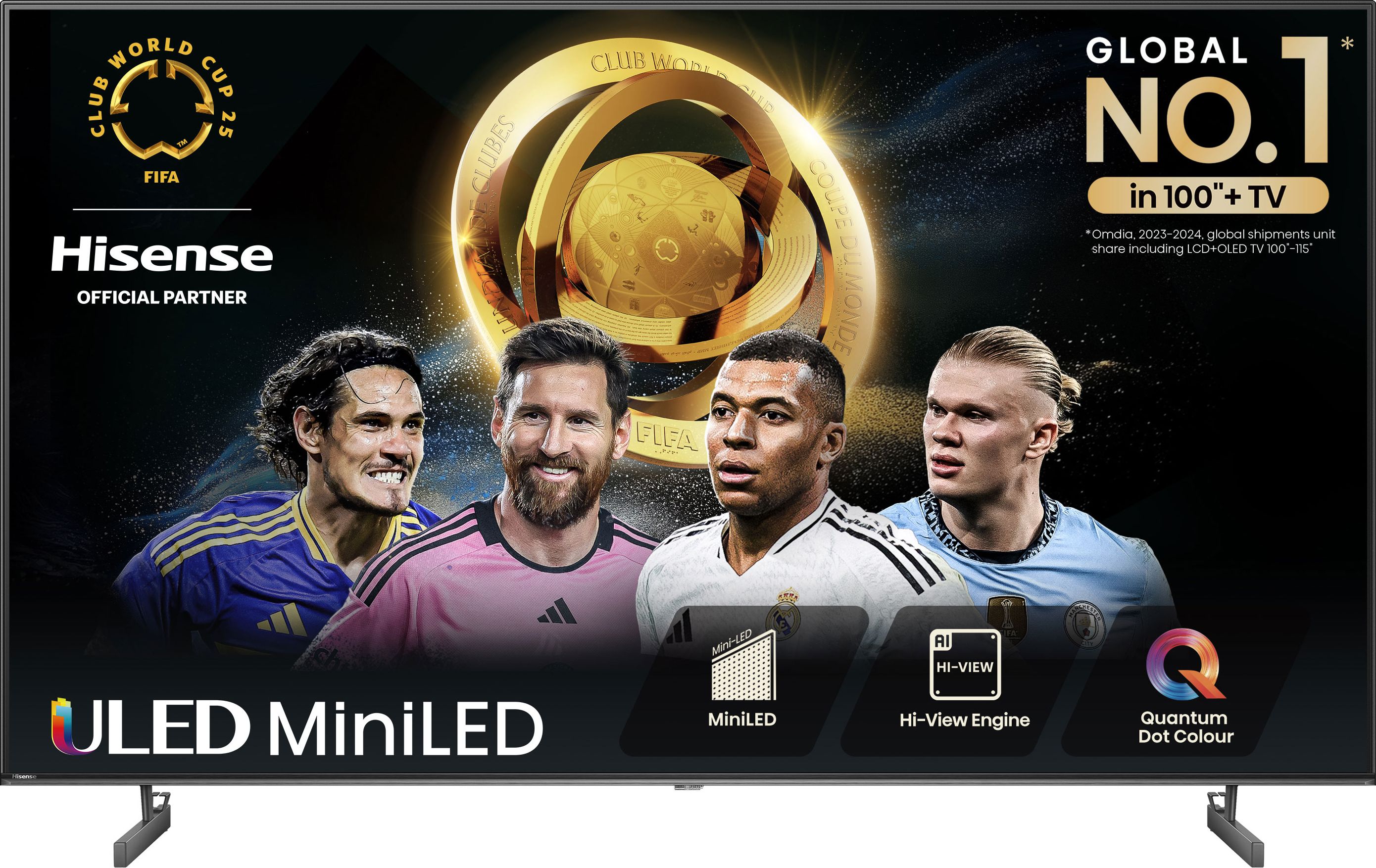 Hisense U6NQ 75" 4K Ultra HD MiniLED QLED Smart Freely TV [2024] - 75U6NQTUK, Grey