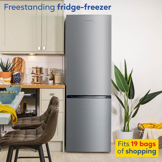 Russell Hobbs RH186FFFF60SS 186cm 60/40 No Frost Fridge Freezer - Stainless Steel - Annotation - Free standing shot