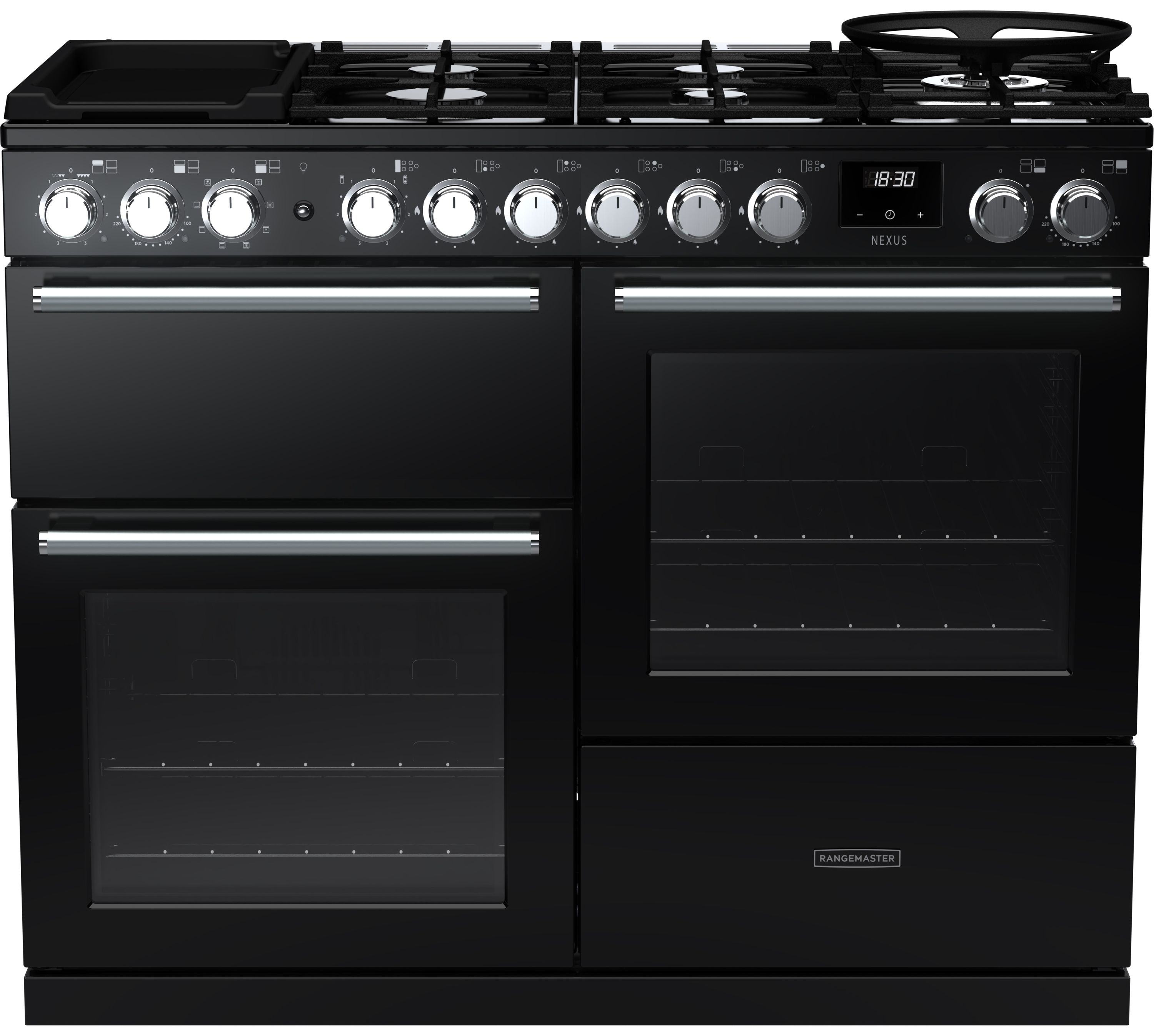 Rangemaster Nexus 110cm Gas Hob Electric Range Cooker Black