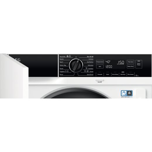 AEG LF7C8636BI - 914580016 Washing Machine with 1600 rpm - White  - Control panel shot