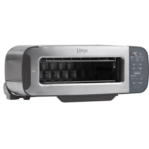 Ninja Foodi 3-in-1 Toaster, Grill & Panini Press ST202UK 2 Slice Toaster - Silver - Right perspective