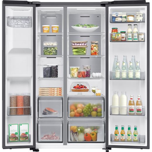 Samsung Series 6 American Fridge Freezer - Silver - Doors open