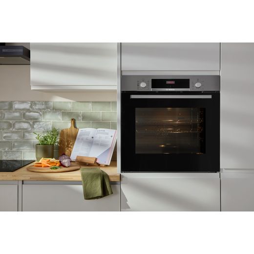 Bosch Series 4 HQA534BS3B Built In Electric Single Oven - Stainless Steel - oven in kitchens shot