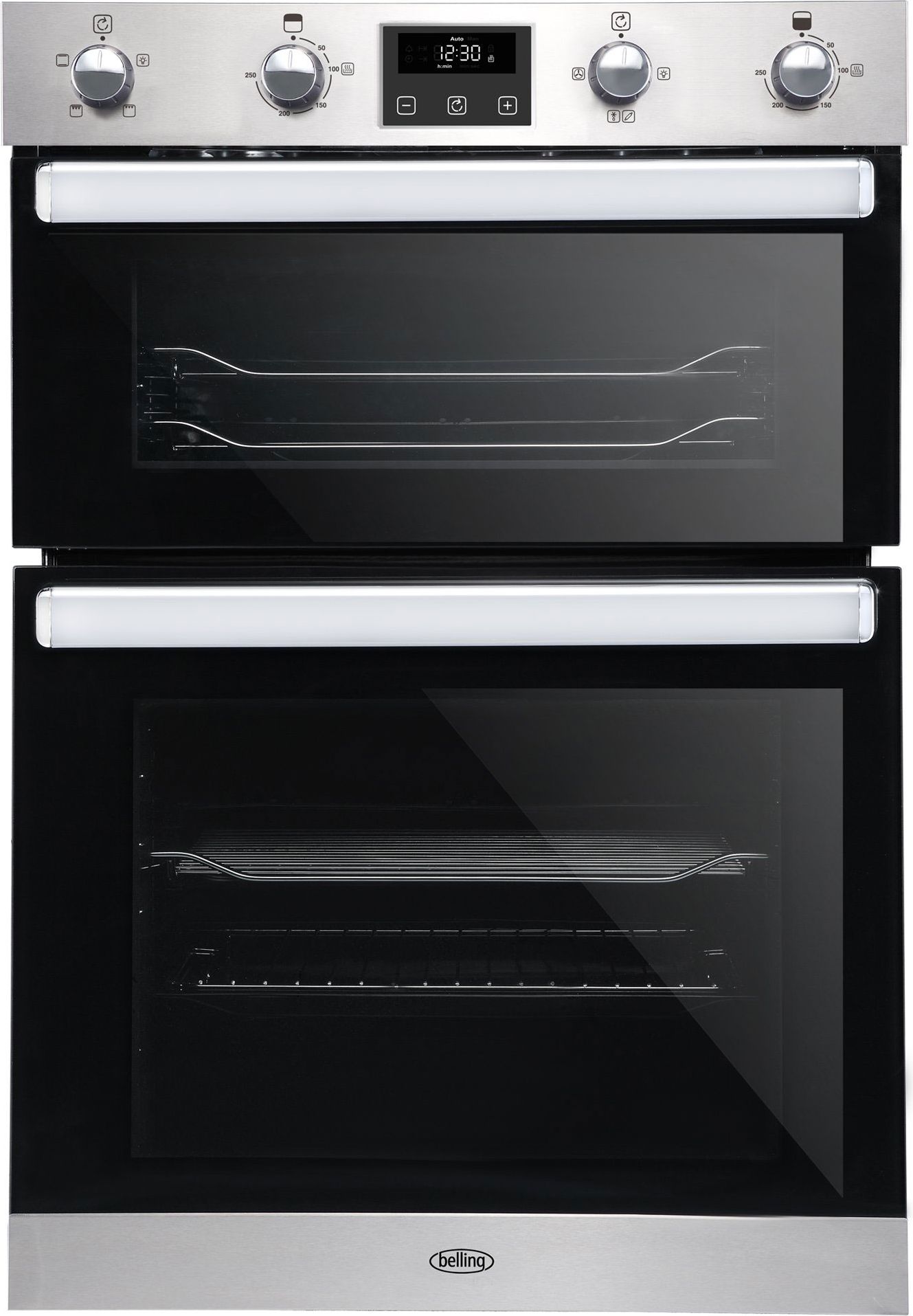 Image of Belling BI902FP Built In Electric Double Oven - Stainless Steel - A/A Rated, Stainless Steel