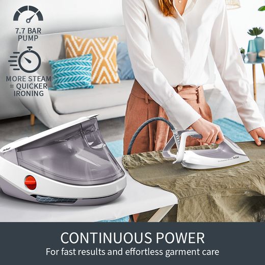 Tefal Pro Express Ultimate II Steam Generator Iron - Grey - Annotation - continuous power shot