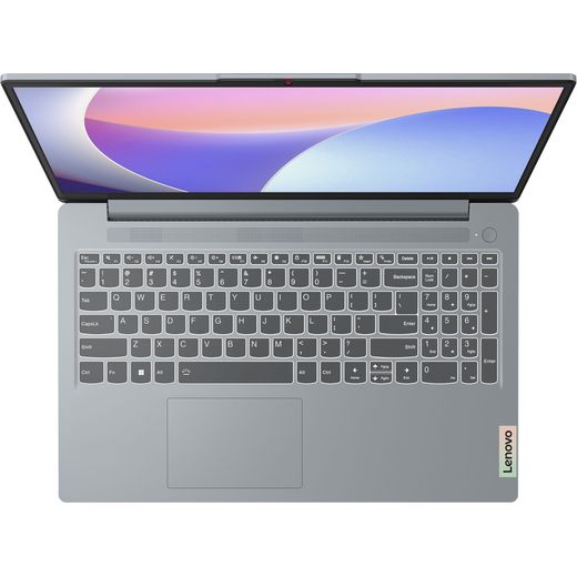 Lenovo IdeaPad Slim 3 15.6" Laptop - Intel® Core™ i5, 512GB SSD, 8 GB RAM - Grey - Top keyboard view shot