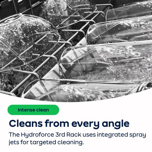 Hotpoint Standard Dishwasher - Stainless Steel - Annotation - Hyrdroforce shot