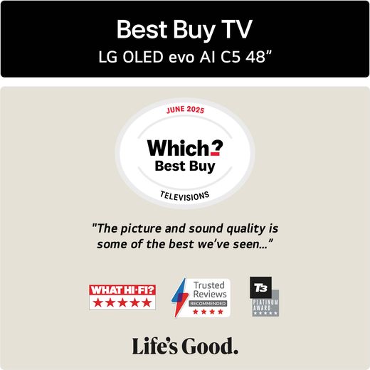 LG C55LA 48" 4K Ultra HD OLED Smart TV - Annotation - Award shot