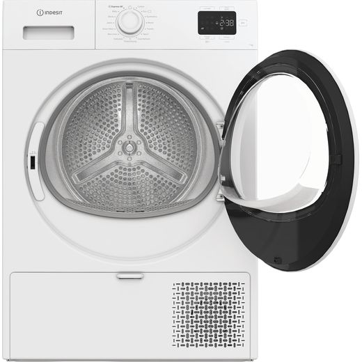 Indesit C YSD 72D WW UK 7Kg Heat Pump Tumble Dryer - White - Door open