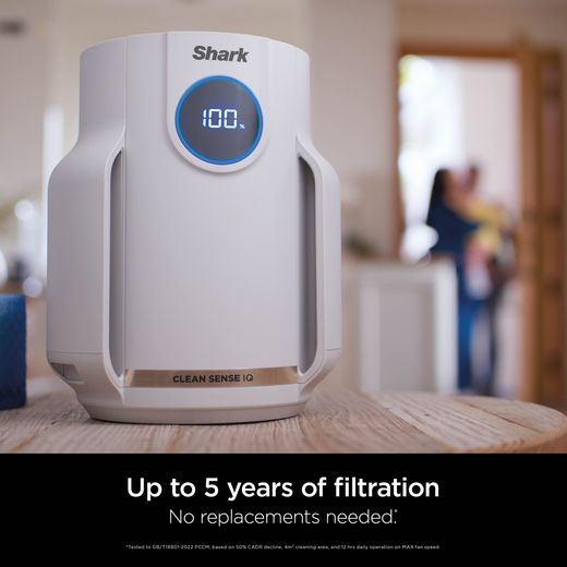 Shark NeverChange5 Compact Pro HP072UKWH Air Purifier - White - Annotation - 5yrs filtration 