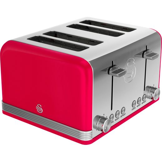 Swan Retro ST19020RN 4 Slice Toaster - Red