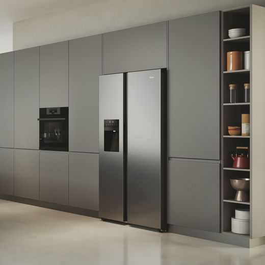 Haier SBS 90 Series 5 American Fridge Freezer - Stainless Steel - Fridge freezer in kitchen