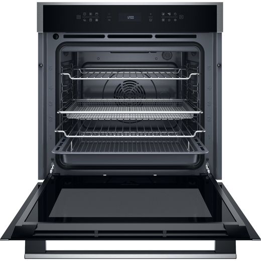 Hotpoint HOI68CT0SXUK Electric Single Oven Stainless Steel - Front with door open shot 