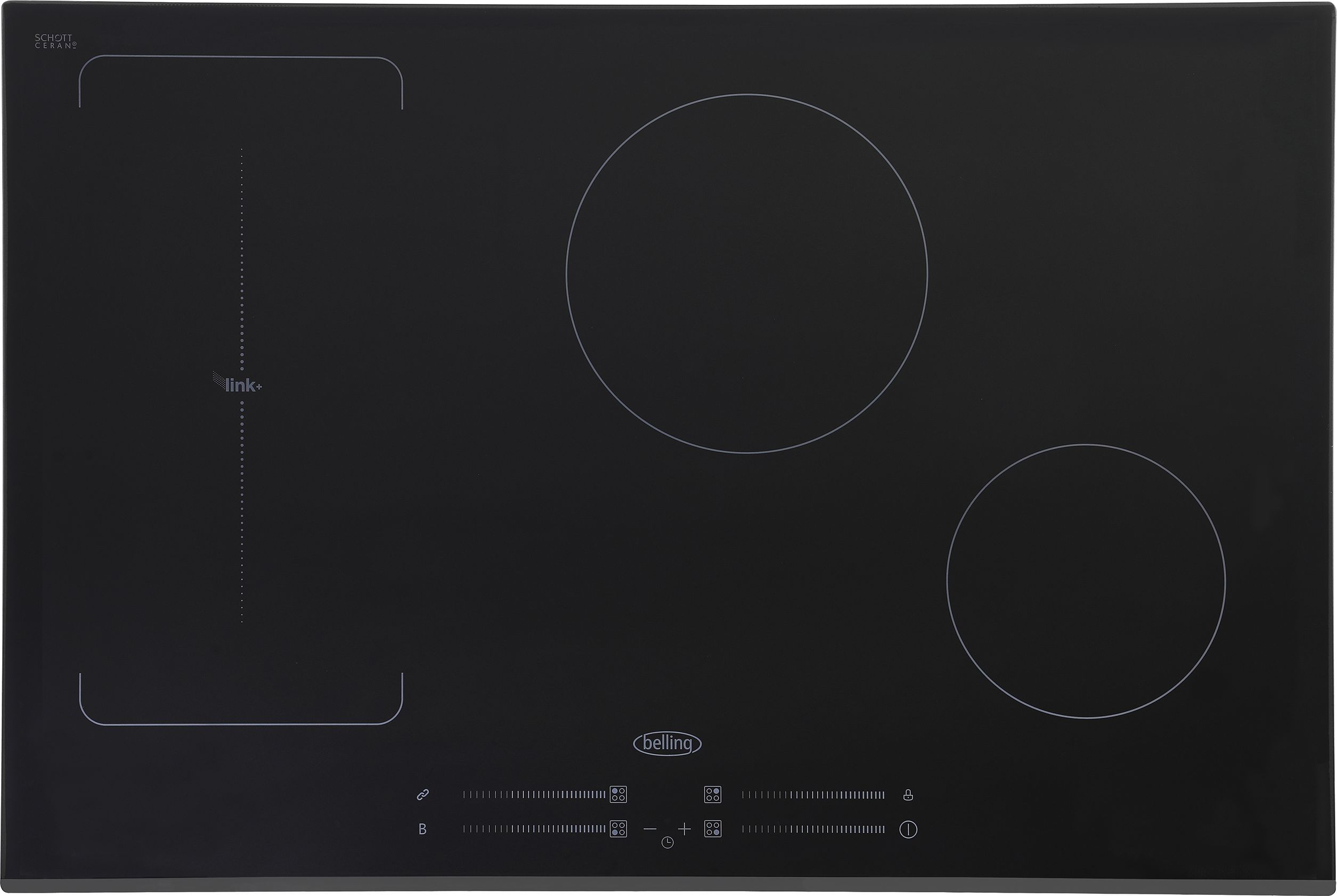 Image of Belling BEL IHL773 77cm Induction Hob - Black, Black