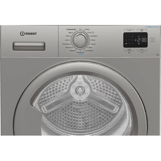 Indesit C YSD 82D SS UK 8Kg Heat Pump Tumble Dryer - Silver - Control panel