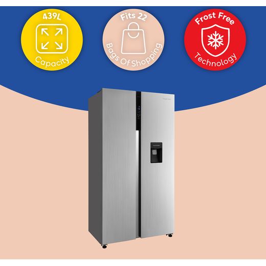 Russell Hobbs RH90AFF201SS-WD 177cm 70/30 Frost Free Fridge Freezer - Stainless Steel - Annotation - feature shot 