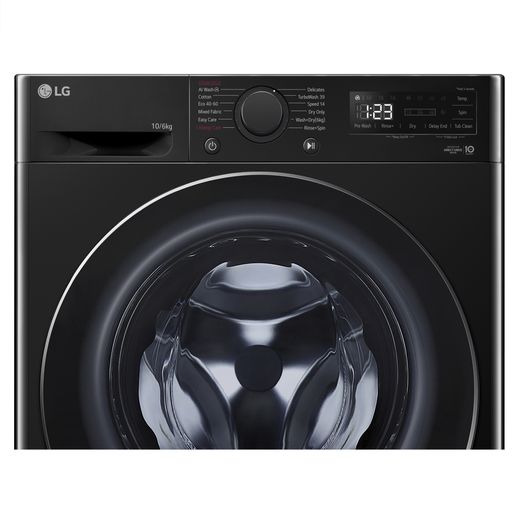 LG Series 4 Pro AI Direct Drive FWY706NCTN1 10Kg / Washer Dryer with 1400 rpm - Onyx Black - Control panel