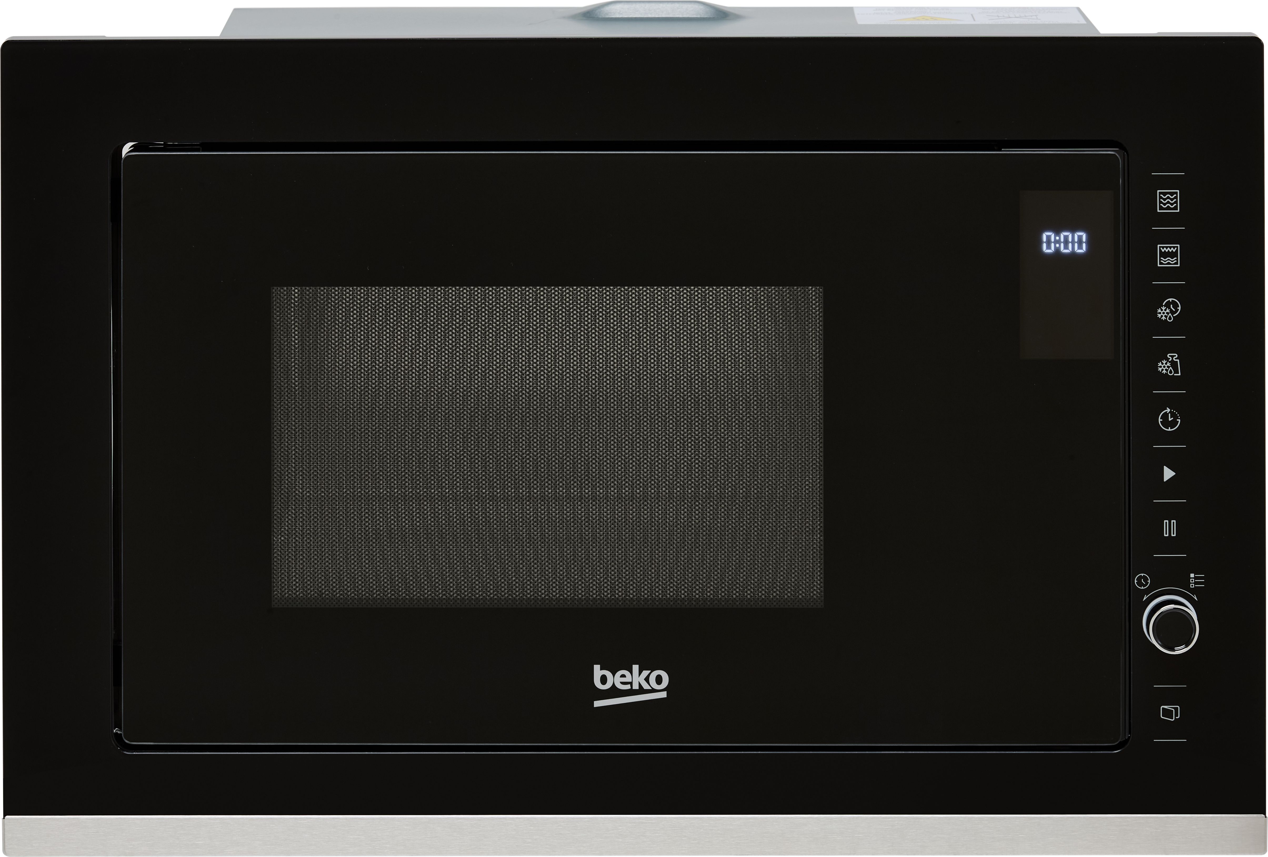 Beko BMGB25333X 39cm tall, 60cm wide, Built In Compact Microwave - Black, Black