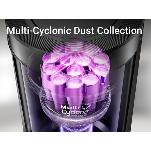Eureka E20 Robotic Vacuum Cleaner - Graphite / Purple - Annotation - dust collection shot 