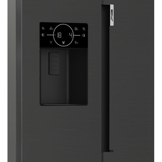 Beko HarvestFresh™ American Fridge Freezer - Black Steel - Control panel and drinks dispenser