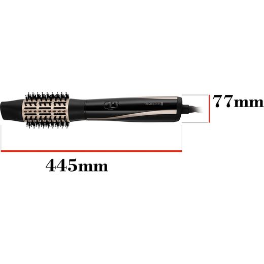 Remington Blow Dry & Style 1200W Airstyler AS7700 Hot Air Styler - Black - Annotation - Dimension shot