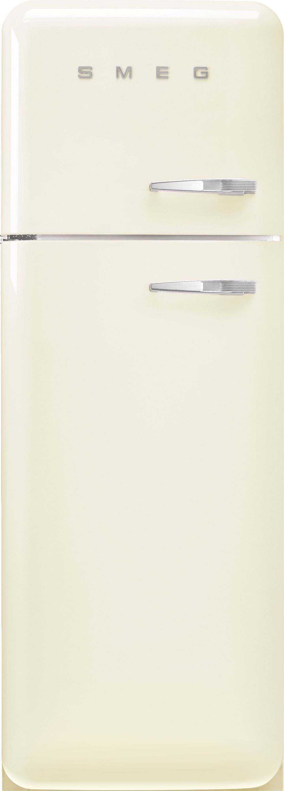 Image of Smeg 50s Style Retro Left Hand Hinge FAB30LCR6UK 172cm 80/20 Fridge Freezer - Cream - C Rated, Cream