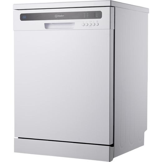 Indesit Standard Dishwasher - White - left perpsective shot