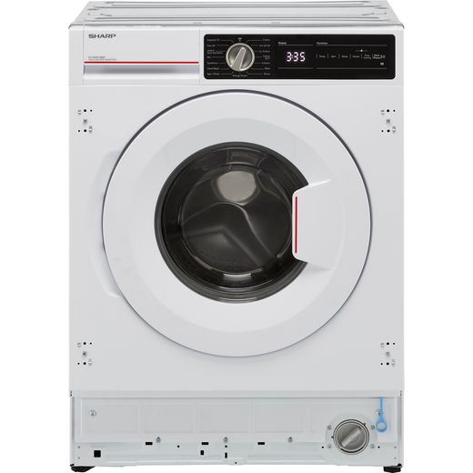 Sharp ES-NIH814BWC-EN Integrated 8Kg Washing Machine with 1400 rpm - White - C Rated