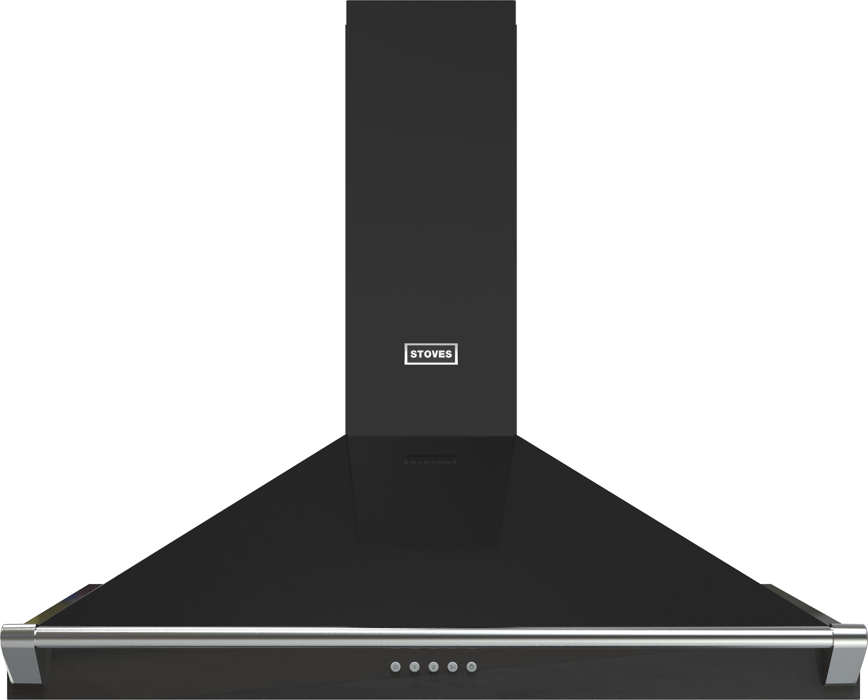 Stoves Richmond Chimney Cooker Hood - 90cm - Black - Ducted/Recirculating