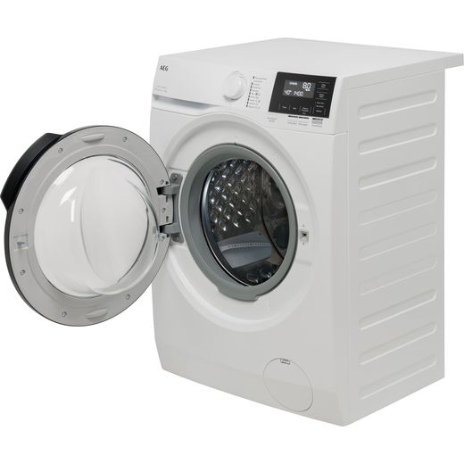 AEG ProSteam® Technology LFR71844B 8kg Washing Machine with 1400 rpm - White - Door open