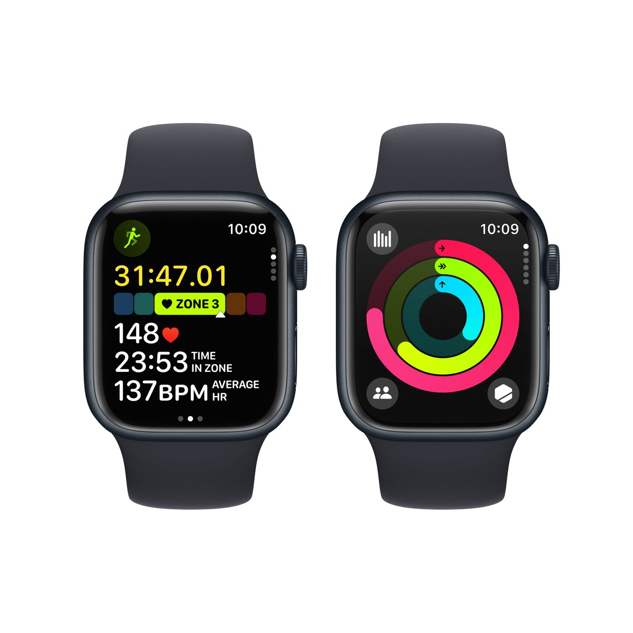 Apple Watch Series 9, 41mm, Midnight Aluminium Case, GPS [2023 