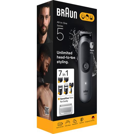 Braun All-in-one Series 5 Mens Shaver - Black - Box shot