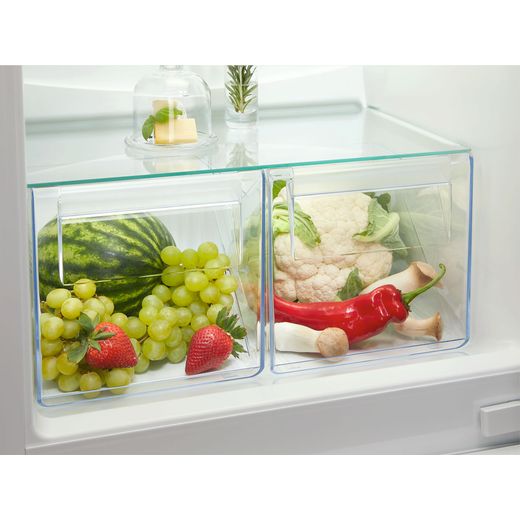 AEG OSC6L181ES 177cm 70/30 Integrated Fridge Freezer - White - close up drawer shot