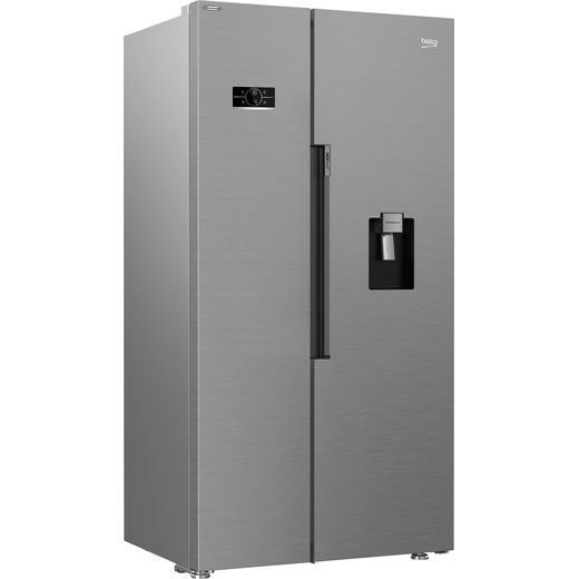 Beko HarvestFresh™ American Fridge Freezer - Stainless Steel Effect - Right perspective