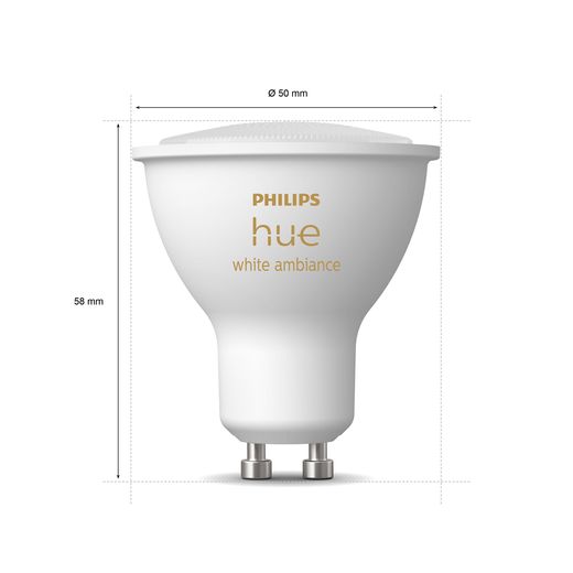 Philips Hue - White - Annotation - Dimension shot 