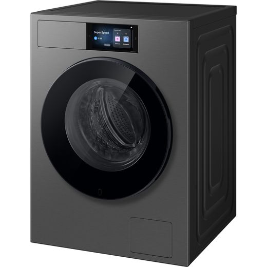 Samsung Series 9 WF90H11C4ST1 11kg WiFi Connected Auto Dosing Washing Machine with 1400 rpm - Dark Steel - left perspective shot