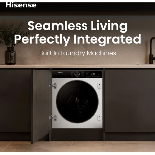 Hisense 5 Series WF80BI543BWP 8kg WiFi Connected Auto Dosing Washing Machine with 1400 rpm - annotation - seamless living, perfectly integrated