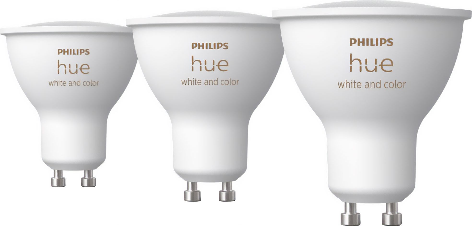 Philips Hue White and Colour Ambience GU10 Smart Bulb - 3 Pack - White, White